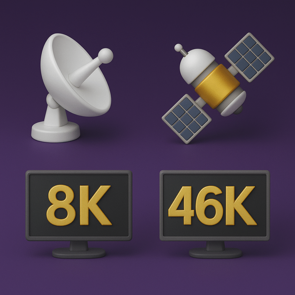 مستقبل البث الفضائي مع تقنية 8K و 16K