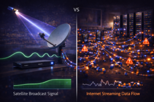 الفرق بين البث عبر الأقمار الصناعية والبث عبر الإنترنت في 2026 وأيهما أفضل