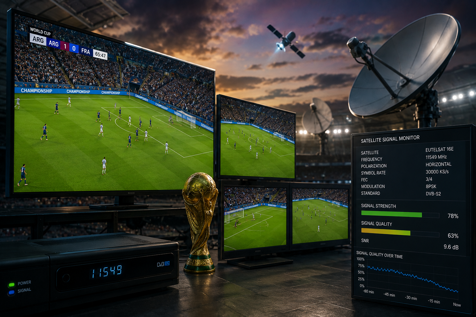 متابعة مباريات كأس العالم 2026 عبر القنوات الفضائية المفتوحة وترددات الاستقبال الحديثة