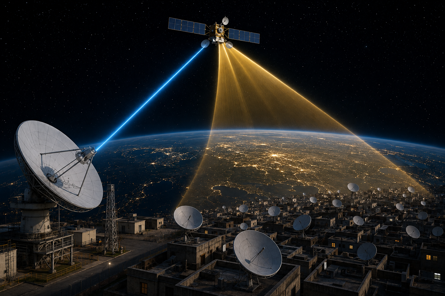 الفرق بين Uplink وDownlink في البث عبر الأقمار الصناعية